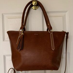 Fount Leather Petite Atlas Handbag - Hazelnut